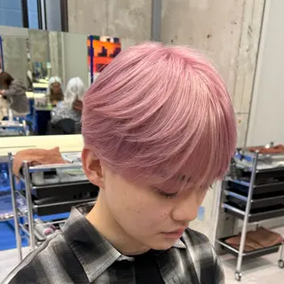 カラー メンズ ミルクティーベージュ /sara💛のヘアスタイル