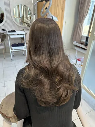 セミロング カラー 🇰🇷韓国風くびれ ヘア🇰🇷中村優大のヘアスタイル