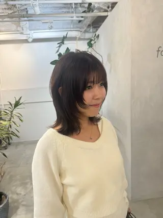 セミロング 顔周りcut・ご相談 ＝新宿しずく🇰🇷のヘアスタイル