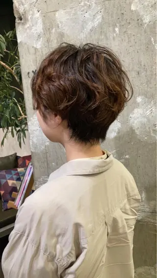 ショート パーマ ROBBY表参道所属・木村【似合わせ ショート】無料✨のヘアスタイル
