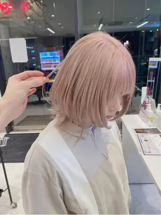 ミディアム カラー 韓国ヘア特化💍 tiam💍ブリーチのヘアスタイル