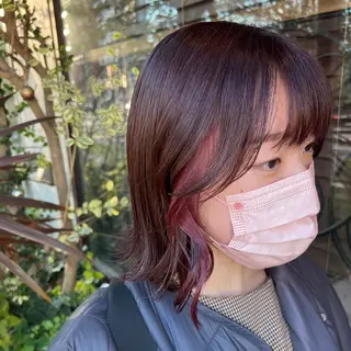 ミディアム カラー Shalu 相模大野店所属・💜にしむら みく💜のヘアスタイル