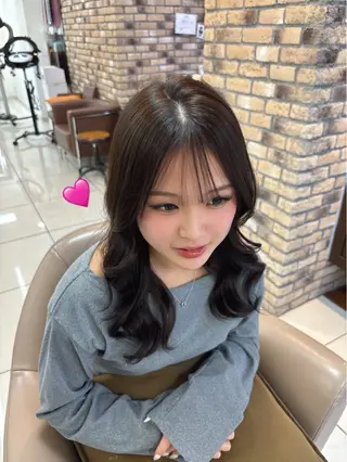 ロング カラー メンズ シールエクステ🎀 羽エクステ🌙しぇるのヘアスタイル