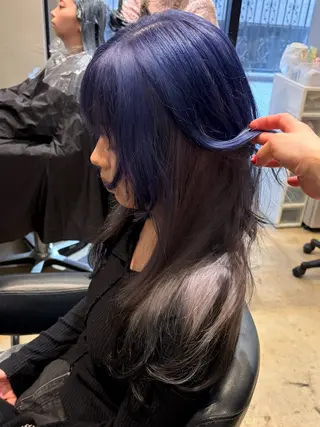 ロング カラー みわ/博多 ブリーチ/メンズヘアのヘアスタイル