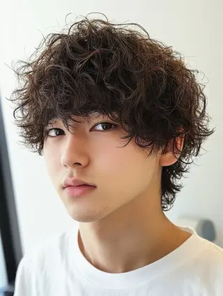 パーマ メンズ ahu 永井 理偉のヘアスタイル