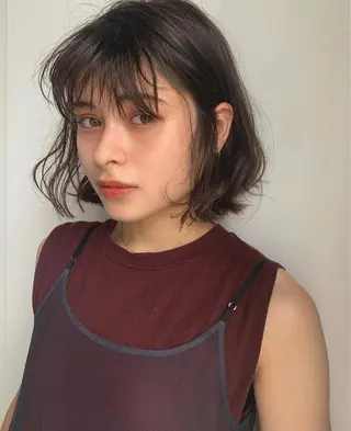 ショート カラー パーマ ヘアアレンジ メンズ キッズ ネイル マツエク・マツパ SALOWIN梅田茶屋町店所属・ウルフレイヤーカット /チヒロのヘアスタイル