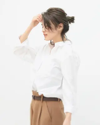 セミロング ヘアアレンジ 圧倒的美髪ストレート ツダケイタロウのヘアスタイル