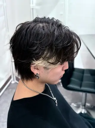 ミディアム カラー パーマ メンズ メンズパーマ特化 🔥韓国ヘア職人🔥のヘアスタイル