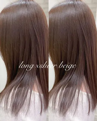 セミロング カラー 横浜🍒ルーツカラー エクステ／RIEのヘアスタイル