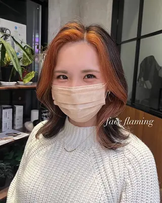 セミロング カラー yuuri🎀/大宮 /韓国ヘア/レイヤーのヘアスタイル