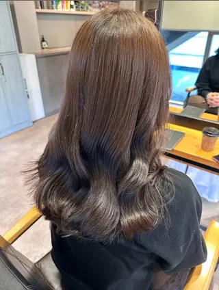 セミロング カラー 韓国風/オシャレ /縮毛矯正/滝口琴未のヘアスタイル