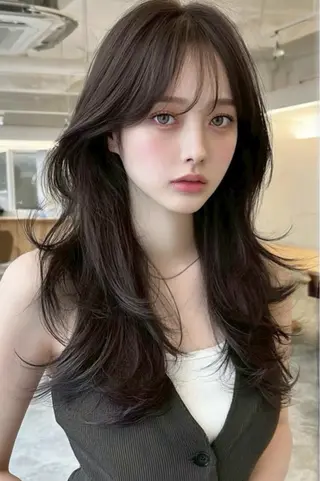 ロング 盛れる顔周り/髪質 改善/咲稀🩰🤍のヘアスタイル