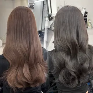 ロング カラー 心斎橋/透明感カラ ー/韓国風ヘア/恋のヘアスタイル