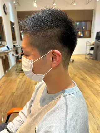 ショート バルビエーレ所属・文田 優平のヘアスタイル