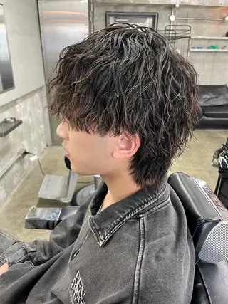 ショート カラー パーマ ヘアアレンジ メンズ 亀井隆汰/メンズ専門 パーマ特化美容師のヘアスタイル