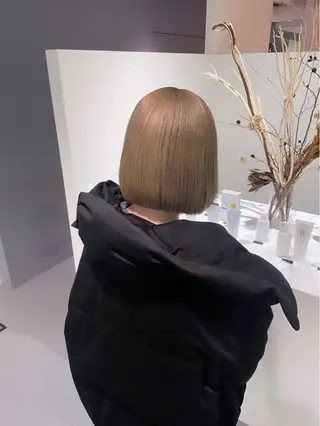 ショート LEF TATEMACHI所属・西山祐生/ハイトーン /ケアブリーチ/艶髪のヘアスタイル