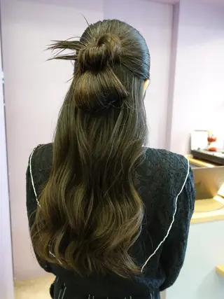 ロング ヘアアレンジ ri saのヘアスタイル