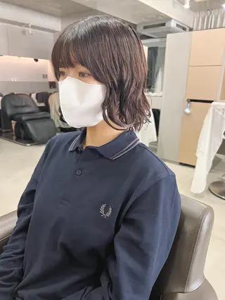 パーマ ボブパーマコテ巻き風 パーマNo1深江秀平のヘアスタイル