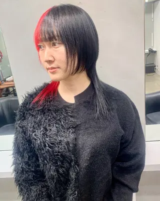 ミディアム カラー ヘアアレンジ 個性爆弾💣 ダブルカラー/ゆかのヘアスタイル