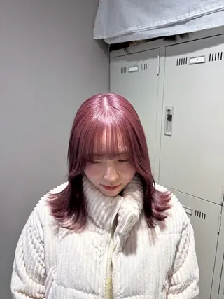 ミディアム カラー ヘアアレンジ Over hair所属・Over hair_ misakiのヘアスタイル