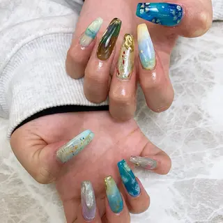 ネイル ⭐︎休業中の練習⭐︎ JNA認定講師髙橋のネイルデザイン