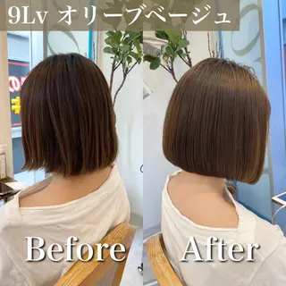 ショート カラー ブリーチなし✨艶髪 カラー𓃲YAGIのヘアスタイル
