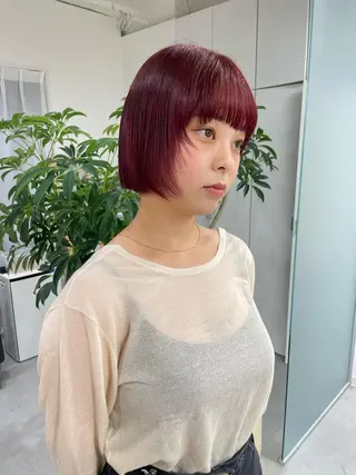 ショート 透明カラー/レイヤー misaki °＊のヘアスタイル