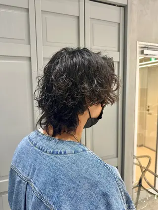 ミディアム パーマ メンズ ⭐️IAbyzina 渋谷　相原⭐️のヘアスタイル