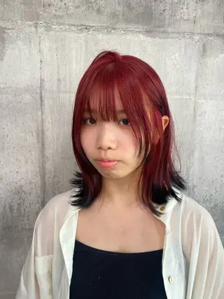 ミディアム カラー ヘアアレンジ メンズ のん🎀ハイトーン/ レイヤーカット🐳のヘアスタイル