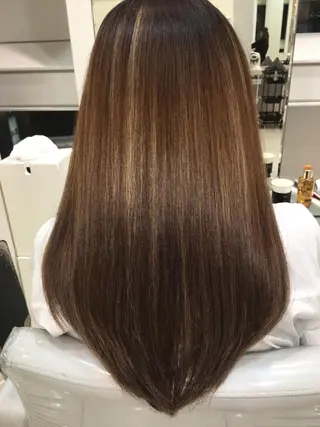 ロング 縮毛矯正/髪質改善 /ブリーチ/東陽町✨のヘアスタイル