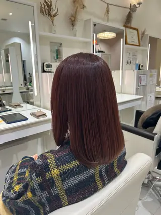 ミディアム カラー ORANGEPOP 南船橋店所属・富 菜那里のヘアスタイル