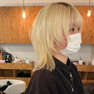 セミロング 暖色/パーマ 🌼クニトウメイのヘアスタイル
