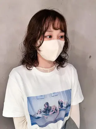 ミディアム パーマ 原宿パーマ kazuのヘアスタイル