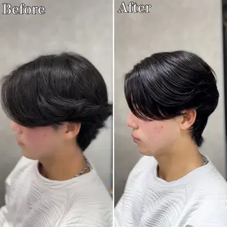 ショート パーマ メンズ 🔮メンズ縮毛矯正 毛流れパーマ💎竹永のヘアスタイル