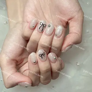 ネイル shineジェル& チップ長さだしのネイルデザイン