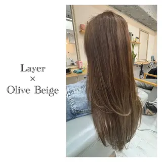 ロング レイヤーカット・ 縮毛矯正 星野のヘアスタイル