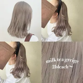 セミロング カラー ParveMix いしいまお🌼のヘアスタイル