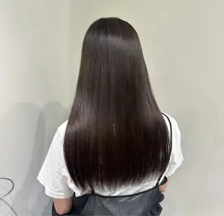 ロング ぱつっとボブ/透明感 カラー/Ayakaのヘアスタイル