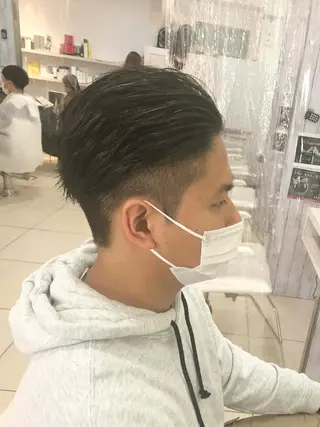 ショート メンズ 髪質改善× ハイライト溝江のヘアスタイル