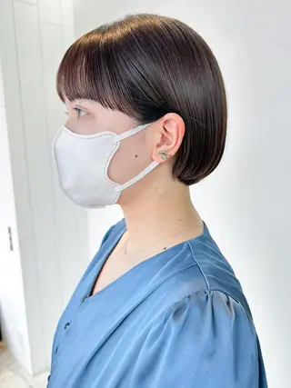 ショート カラー パーマ ヘアアレンジ ITbyALBUM 藤沢店のヘアスタイル