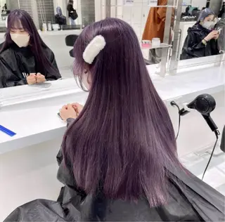 ロング 🎀愛されピンク ラベンダー💜ゆいのヘアスタイル