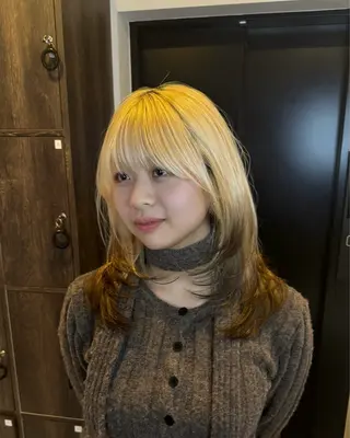 セミロング カラー Bonheur銀座 /前田 栞九郎のヘアスタイル