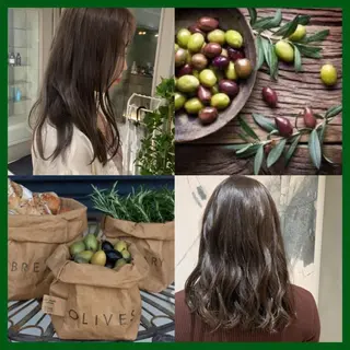 セミロング カラー カジュアルを女っぽく 𝗮𝘆𝗮𝗰𝗼のヘアスタイル