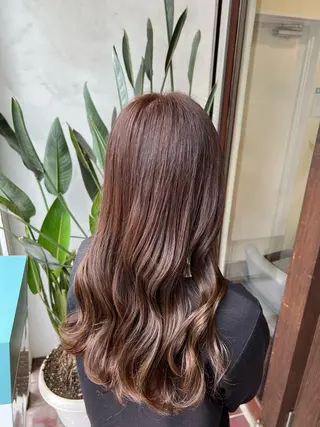 ロング カラー ブリーチカラー🦖 岡部木乃夏のヘアスタイル