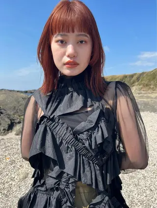 ミディアム カラー haco＋所属・圧倒的デザイン力 店長🎨RENAのヘアスタイル