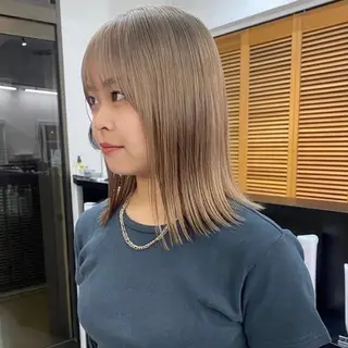 セミロング カラー レイヤーボブ/ 艶カラー/サナ🌼のヘアスタイル