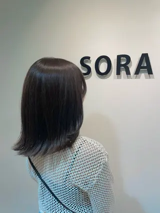 カラー diar湘南台店所属・ふくだももこ🍑 つるっとボブのヘアスタイル