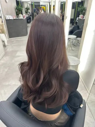 ロング カラー なんば/透明感カラー 韓国ヘア/田之上千尋のヘアスタイル