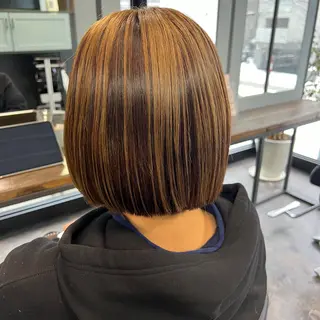 ミディアム カラー 💘 艶モテ/丁寧 カット💘rina.のヘアスタイル