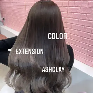 ロング カラー エクステ🩵ブリーチ 韓国ヘア🩵KAEのヘアスタイル